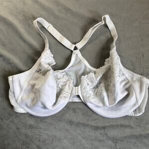 Delimira White Underwire Racer Back Women's Bra size 40D